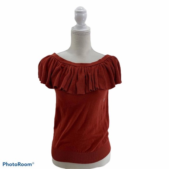 New York & Company Tops - Soho NY & Co Sweater blouse sz XS rust NWT